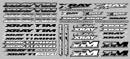 XRAY T1m Sticker For Body White XRA397329