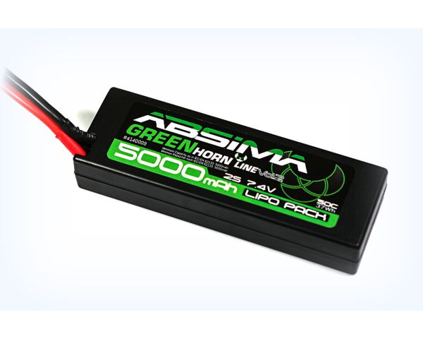 Absima LiPo Stick Pack 7.4V 50C 5000 Hardcase T-Plug AB-4140009