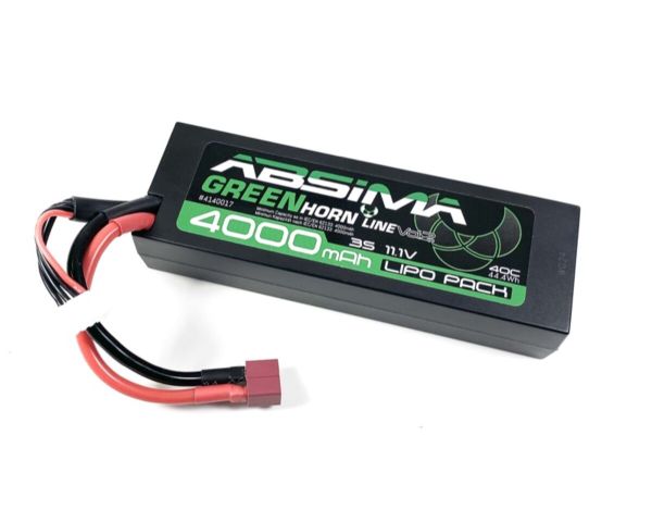 Absima LiPo Stick Pack 4000 V2 11.1V 40C Hardcase Low Profile T-Plug AB-4140017