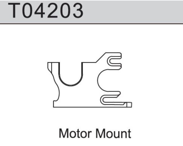 TeamC Aluminium Motorhalterung TM4V2 1:10 4WD Comp. Buggy TMC-T04203