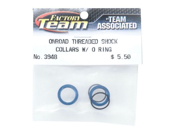 Team Associated FT On Road Threaded Shock Collar und O-Rings blue