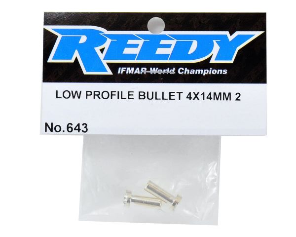 Reedy Stecker 4mm silber Low Profile