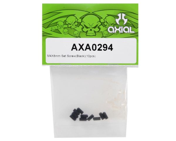 Axial M4x8mm Set Screw Black 10pcs