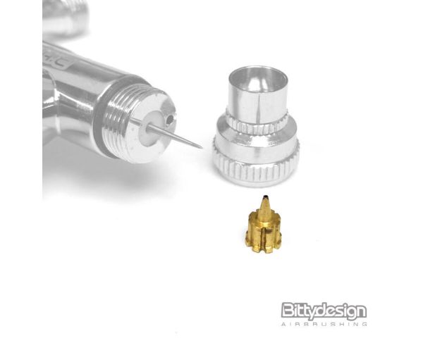Bittydesign Hybrid Nozzle thread-less std. 0.4mm for Caravaggio gravity-feed airbrush dual-action