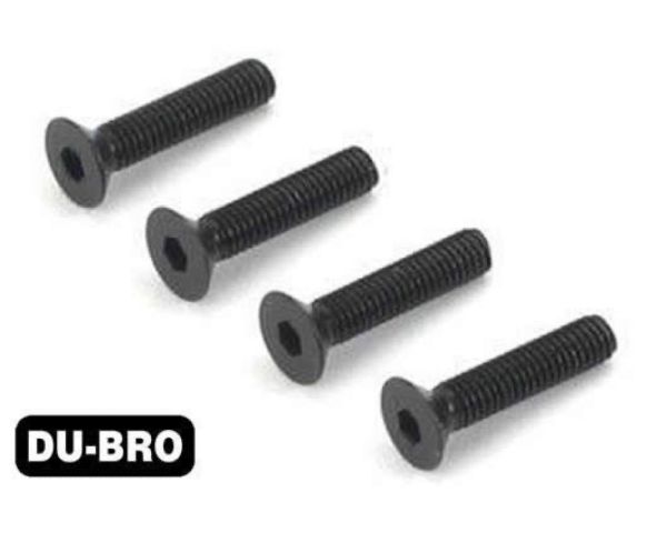 DU-BRO Screws 3.0mm x 12 Flat-Head Socket Screws 4 pcs per package DUB2288