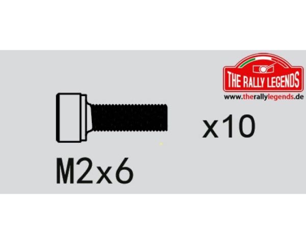 Rally Legends Schrauben Zylinderkopf M2 x 6mm EZRL2268