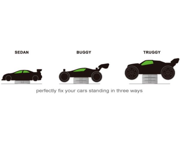 HARD Racing Kunststoffkasten HARD Fahrzeugstand stapelbar unterteilbar 14.8 x 12.4 x 3.3cm