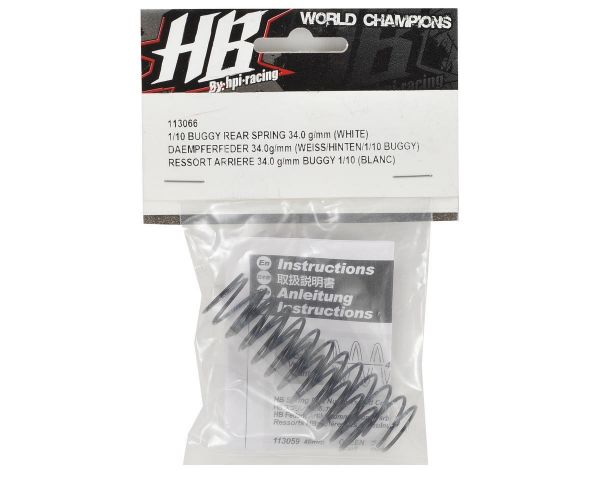 Hot Bodies Feder 34.0 g/mm weiß 1/10 Buggy hinten