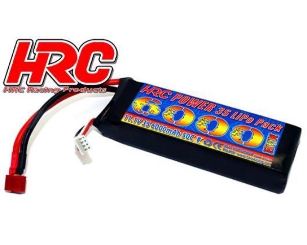 HRC Racing Akku LiPo 3S 11.1V 6000mAh 50C/100C HRC 6000 Ultra-T Stecker