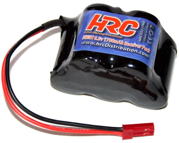HRC Racing Akku 5 Zellen HRC 1700 Empfänger Akku NiMH 6V 1700mAh hump BEC Stecker HRC05517HB