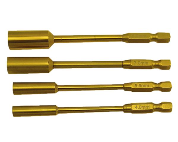 HRC Werkzeug HEX Werkzeugspitzensatz für elektrische Schraubenzieher Titanium coated HRC4054N