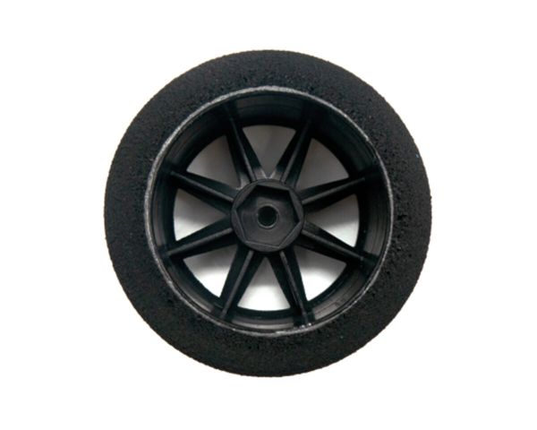 HRC Moosgummi Reifen 1/10 montiert auf schwarz Felgen 30mm 42 Shore