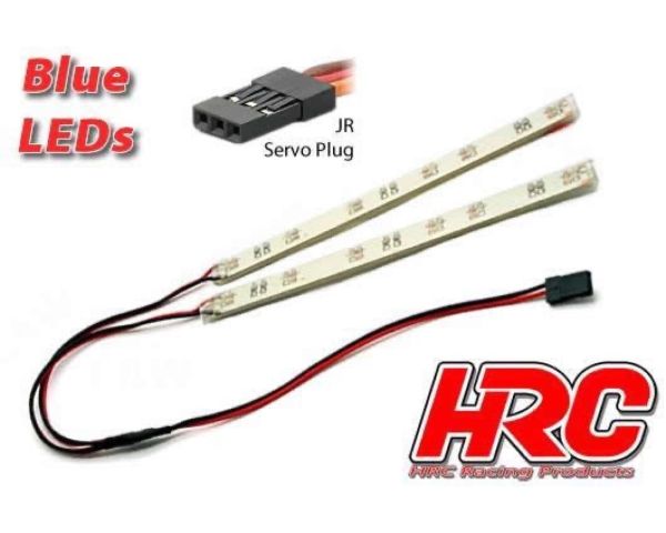 HRC Racing Lichtset 1/10 TC/Drift LED JR Stecker Unterboden Blau HRC8705B