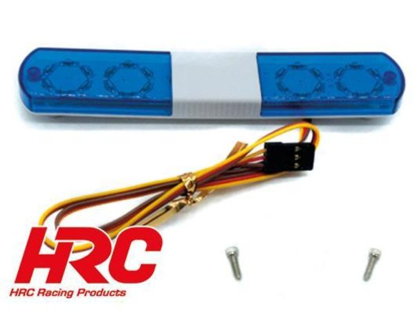 HRC Racing Lichtset 1/10 TC/Drift LED JR Stecker Polizei Dachleuchten V3 Narrow blau HRC8733NB