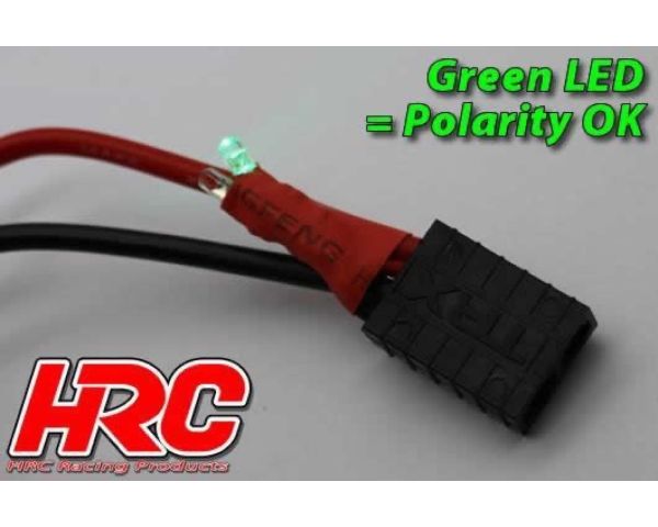 HRC Racing Fahr und Ladekabel mit Polarity Check LED 4mm Gold Stecker zu TRX und Balancer Stecker