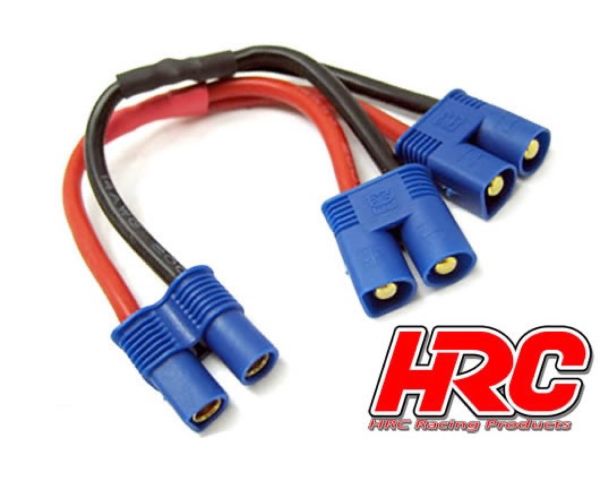 HRC Racing Adapter für 2 Akkus in Parallele 14AWG Kabel EC3 Stecker HRC9183A