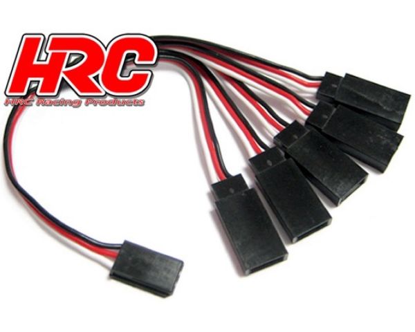 HRC Racing Kabel Y 1 zu 5 26 Gauge Kabel LED UNI FUT und JR typ HRC9239-5