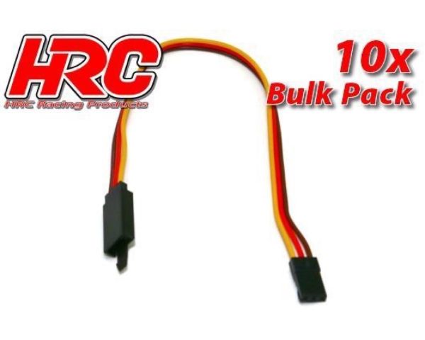 HRC Racing Servo Verlängerungs Kabel mit Clip Männchen/Weibchen JR typ 20cm Länge BULK 10 Stk. HRC9241CLB