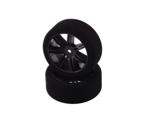 Hot Race Moosgummi 1/10 Reifen vorne 40 auf Carbon Felge 66mm HRE005-0151