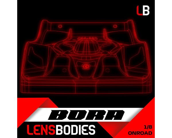 Lens Bodies Bora 1/8 Karosserie Light Weight HRELB08BRA-L