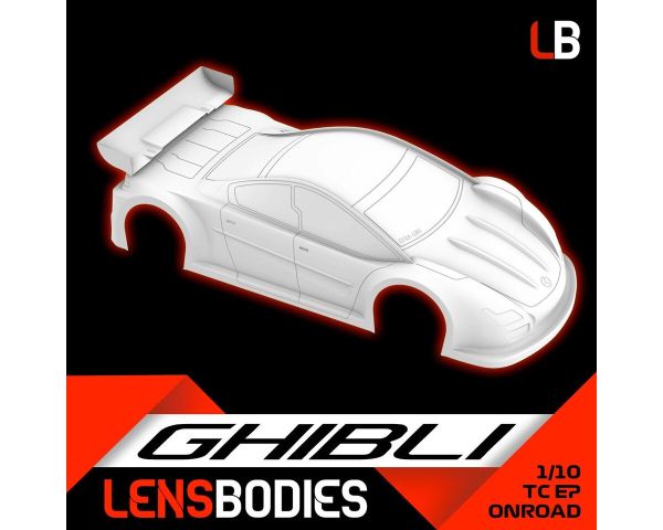 Lens Bodies Ghibli 1/10 190mm Karosserie Ultra Light Weight HRELB10GHL-UL