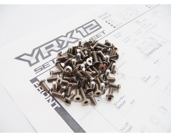 Hiro Seiko YRX12 19 Titanium Hex Socket Screw Set HS-48428