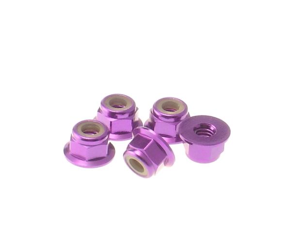 Hiro Seiko 4mm Alloy Flange Nylon Nut Purple HS-69245
