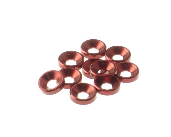 Hiro Seiko 3mm Alloy Countersunk Washer Red HS-69252