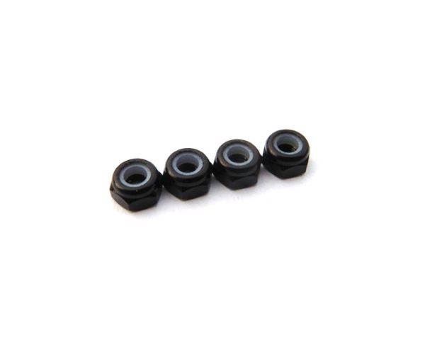 Hiro Seiko 3mm Alloy Nylon Nut S Size Black HS-69854