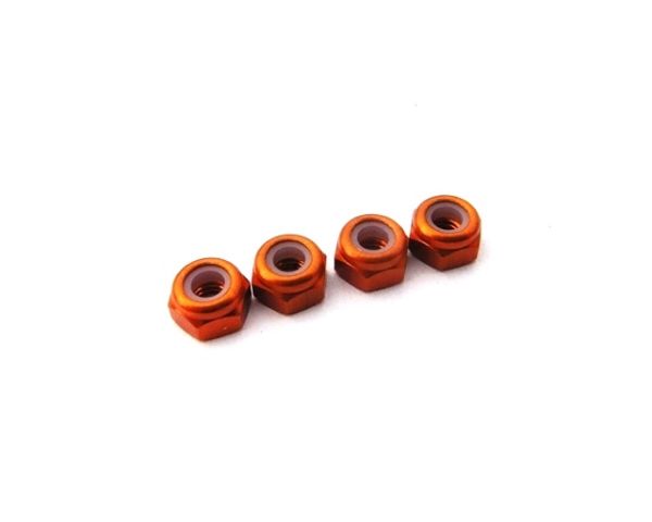 Hiro Seiko 3mm Alloy Nylon Nut S Size orange HS-69855