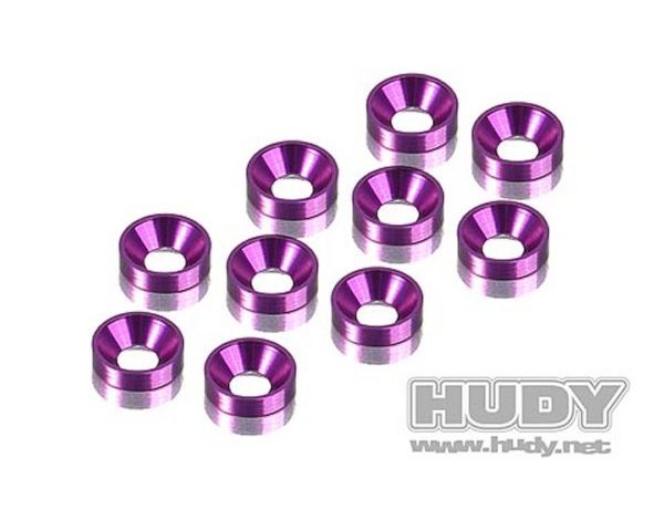 HUDY Alu Unterlegscheibe M3 für Senkkopfschrauben violet HUD296510-V