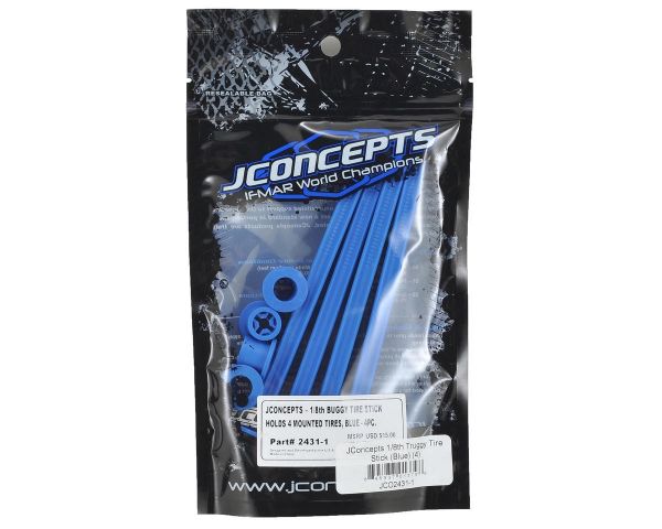 JConcepts 1:8 Offroad Reifenstab für 4 montierte Reifen blau