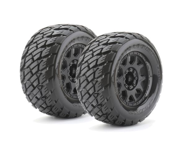 Jetko Rockform Belted Extreme Reifen auf schwarzen 3.8 Felgen JK1803CB