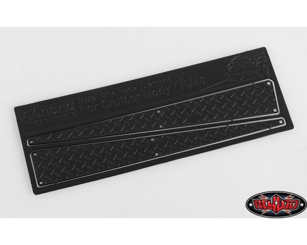 RC4WD Metal Side Diamond B Plates for RC4WD Cruiser Body Black RC4VVVC0130