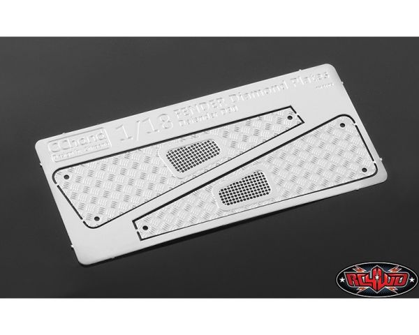 RC4WD Metal Front Side Hood Diamond Plates for 1/18 Gelande D90 RC4VVVC0269