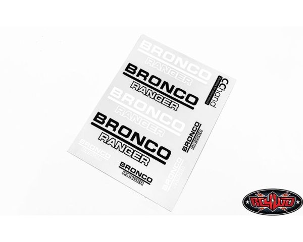 RC4WD Body Decals for Traxxas TRX-4 79 Bronco Ranger XLT Style A RC4VVVC0492