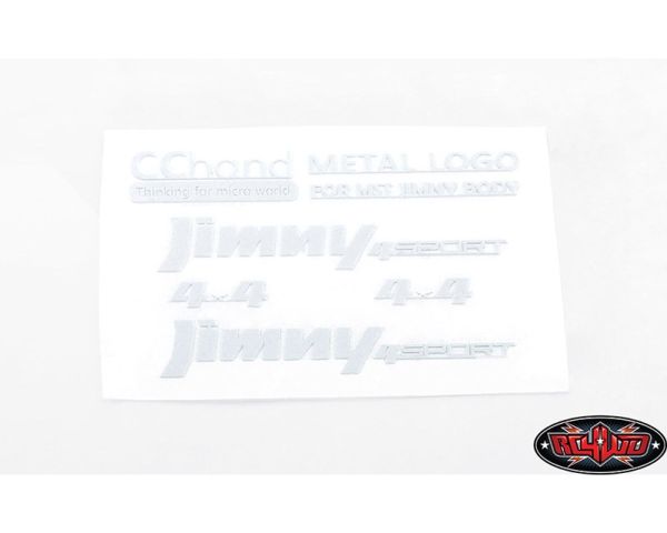 RC4WD Metal Emblems for MST 1/10 CMX Jimny J3 Body White RC4VVVC0658