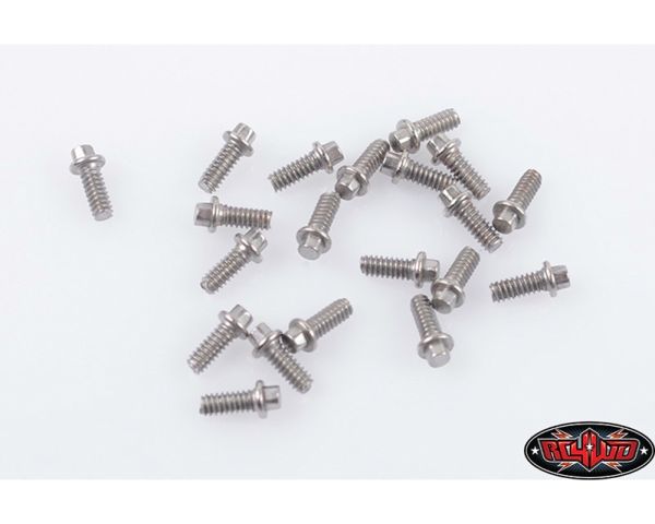 RC4WD Miniature Scale Hex Bolts M1.6 x 4mm Silver RC4ZS1124