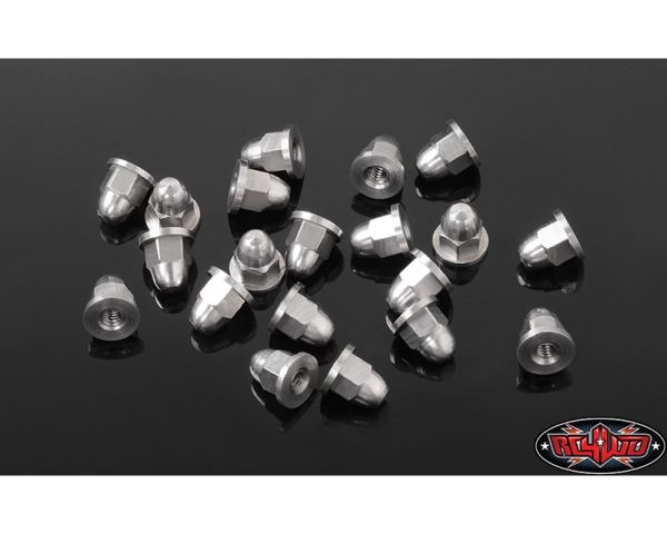 RC4WD M2 Flanged Acorn Nuts Silver RC4ZS1725