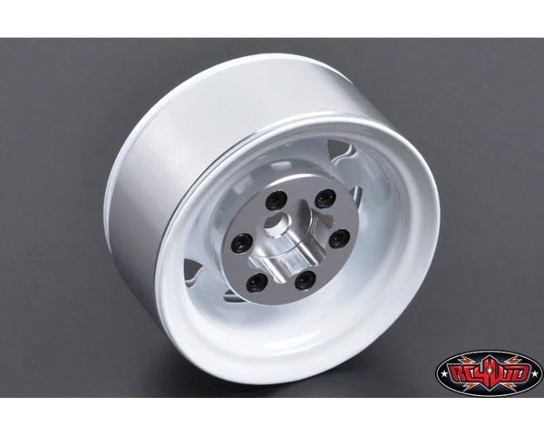 RC4WD Stamped Steel 1.55 Stock White Beadlock Wheel