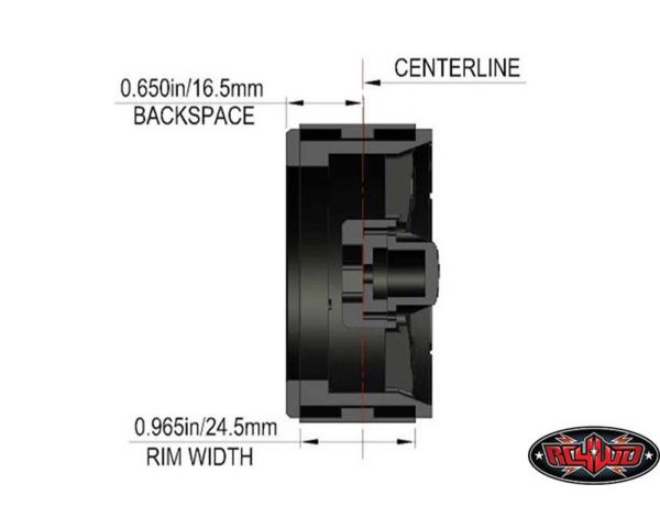 RC4WD Raceline Octane 2.2 Beadlock Wheels Black