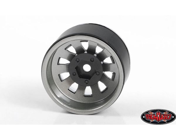 RC4WD 1.9 5 Lug Steel Wheels Beauty Ring Silver
