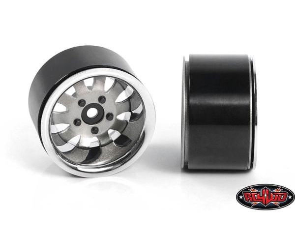 RC4WD 1.9 5 Lug Steel Wheels Beauty Ring Silver