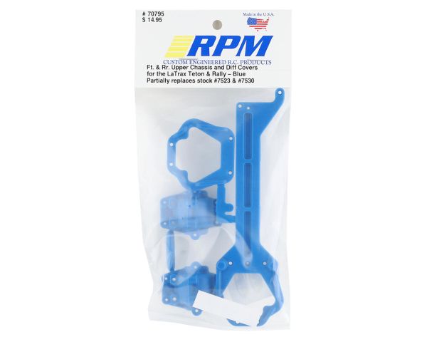 RPM Chassis und Differential Abdeckungen vorne und hinten blau