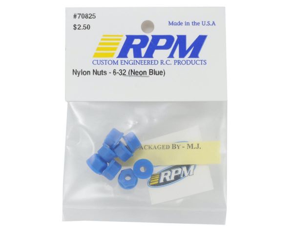 RPM Nylonmuttern 6-32 blau