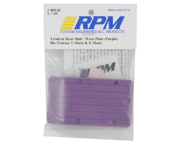 RPM T/E-Maxx Ft./Rr. Skid/Wear Plate Ppl.