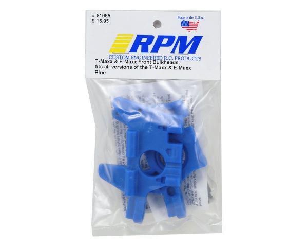 RPM Bulkhead vorne blau für E-Maxx
