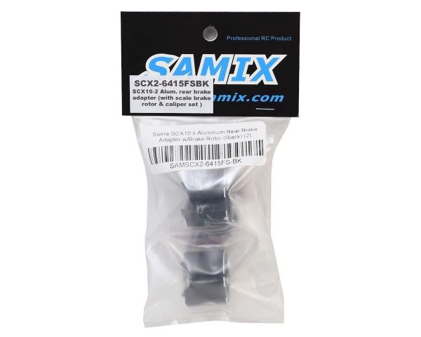 Samix Alu Bremsadapter und Scheiben Set hinten schwarz für SCX10-2