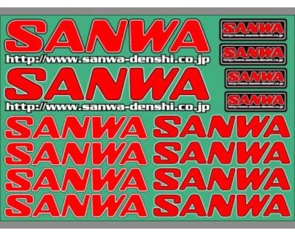 Sanwa Aufkleber rot SAN107A90533A