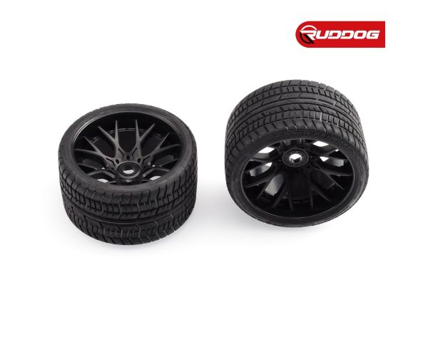 Sweep Road Crusher Onroad Belted tire Black wheels 1/2 offset WHD 146mm Diameter